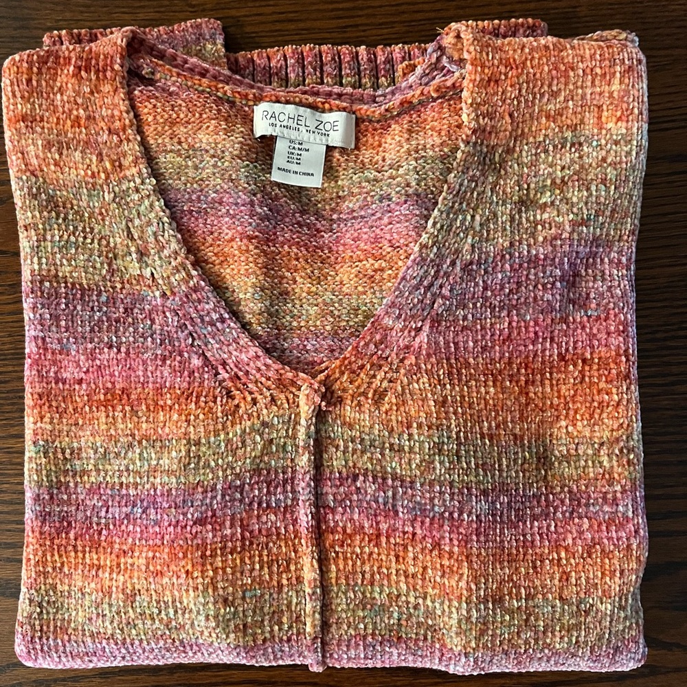 Rachel Zoe Chenille V-Neck Sweater